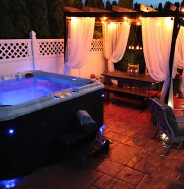 The Added Value a Spa Brings to Your Home - Nighttime lighting image1