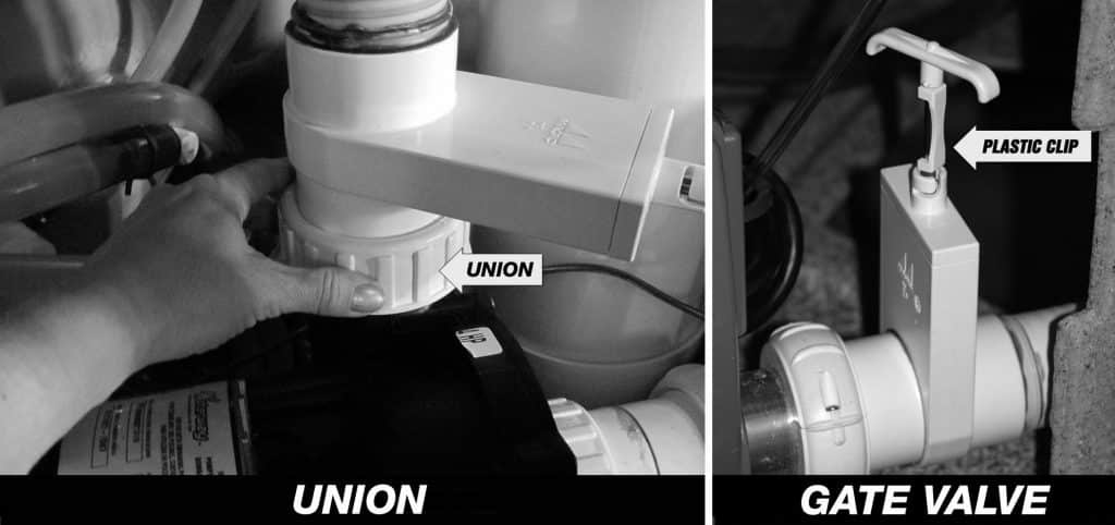 Getting Your Spa Up and Running - union-gate valve image
