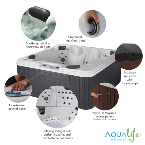 Annapolis™ 50 Jet, 6-Person Hot Tub Spa with Ozonator & Insulated Cover Included 11