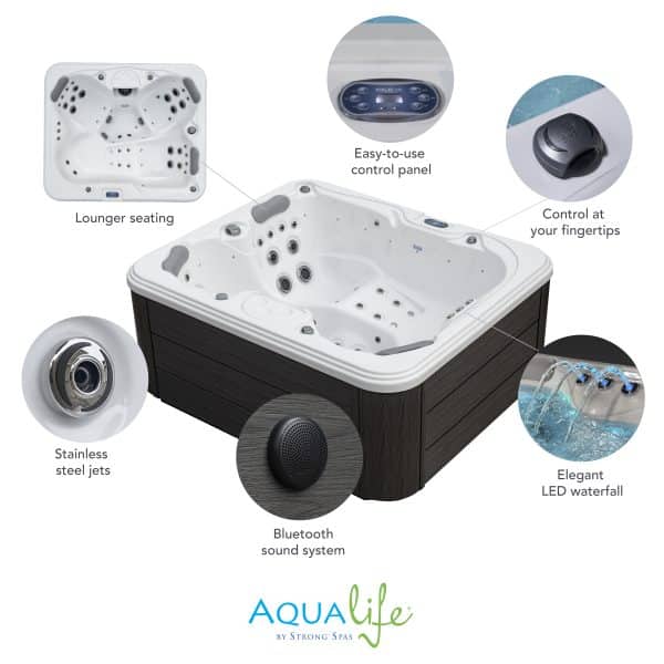 Excellence™ 41 Jet, 3-4 Person Lounger Hot Tub Spa with Bluetooth Stereo & Ozone 2